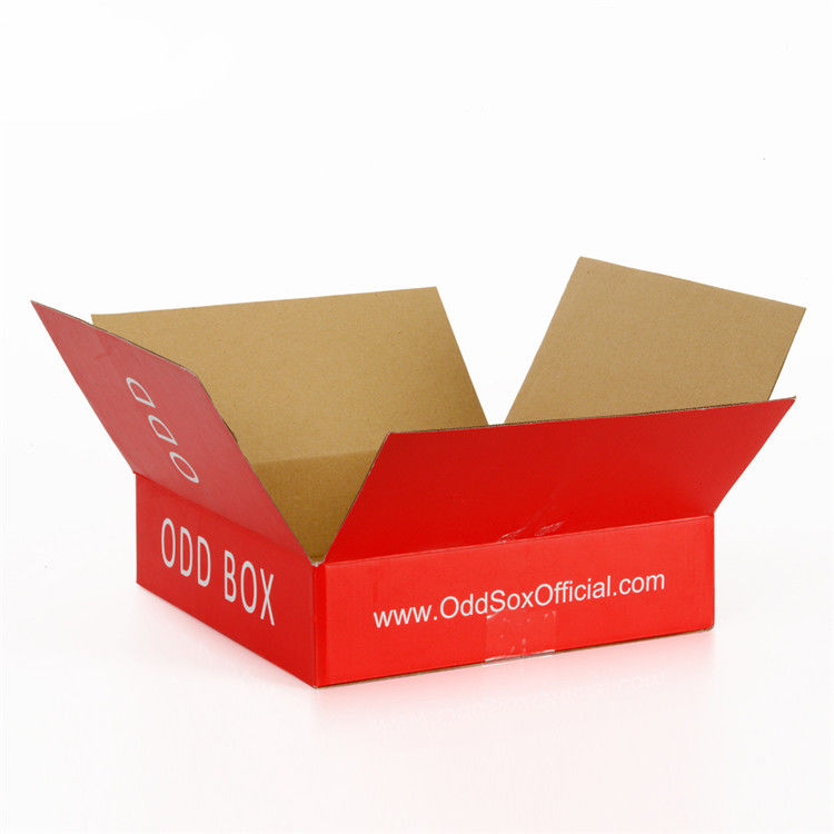 Red Corrugated Cardboard Packaging Box ，reusable Custom Printed